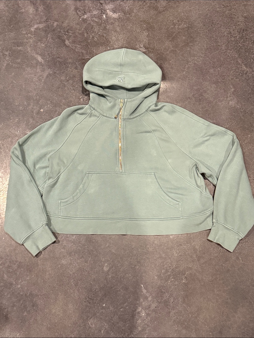 lululemon athletica crater blue scuba oversized half zip hoodie XL/XXL LW3HTOS